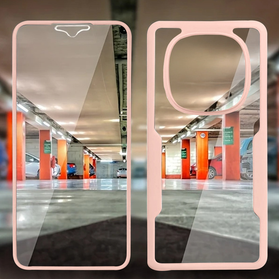 Carcasă pentru Xiaomi Redmi Note 14 Pro 5G, Shockproof, cu folie, roz