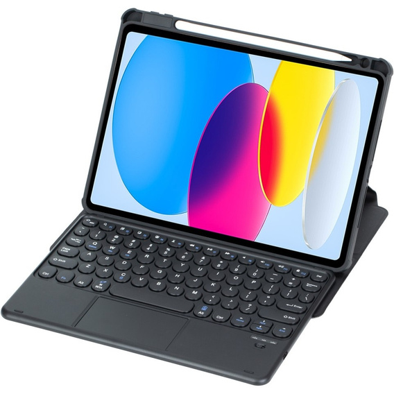 Husă pentru tastatură pentru iPad 11" 2025 A16 (11 gen.) / iPad 10.9" 2022 (10 gen.), Rotary 360° Leather, negru