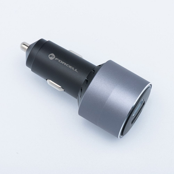 Încărcător auto Forcell F-Energy Alu 85 W, 2 × USB-C + USB-A, PD / QC 4.0 / SFC 2.0