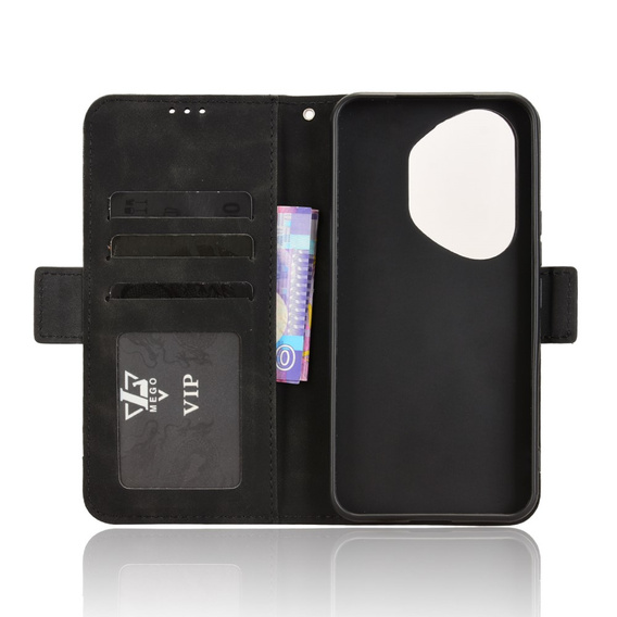 Cu clapetă pentru Honor 400 Pro 5G, Card Slot, negru