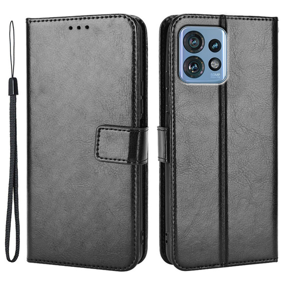 Cu clapetă pentru Motorola Edge 40 Pro, Wallet, negru