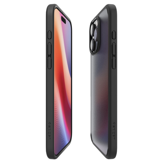 Carcasa Spigen pentru iPhone 16 Pro Max, Ultra Hybrid, negru / mat + sticlă temperată 9H