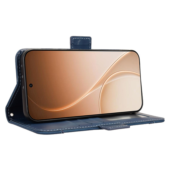 Husă cu slot pentru carduri pentru Oppo Reno 15 Pro, albastră