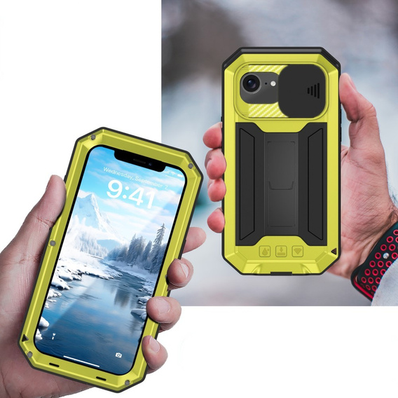 Husă blindată pentru iPhone 16E, R-JUST, galben