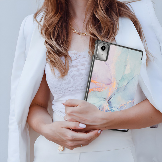 Husă pentru Lenovo Tab M11, Smartcase, Marble 1#