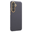 Husă din piele pentru Samsung Galaxy S25, leather hybrid, gri