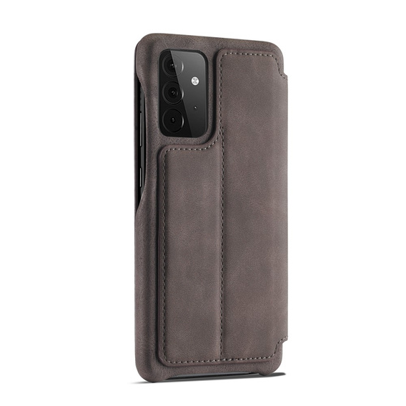 Cu clapetă pentru Samsung Galaxy A52 5G / 4G, LC.IMEEKE, gri