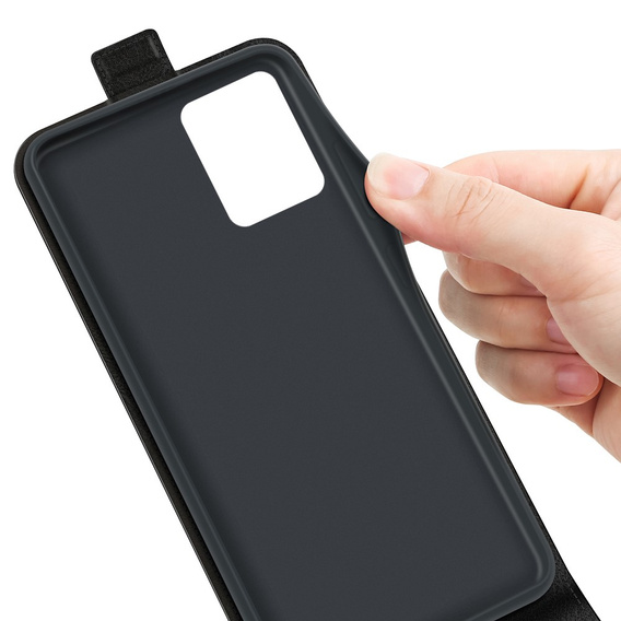 Cu clapetă pentru Realme C35, Flip, negru