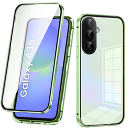 Husa pentru Samsung Galaxy A36, Magnetic Dual Glass, verde
