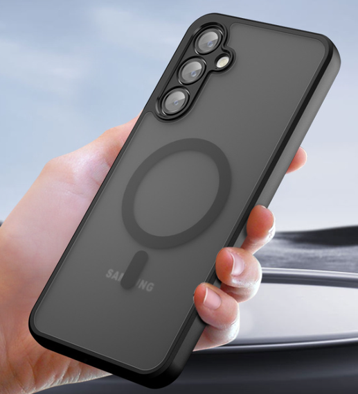 Husă pentru Samsung Galaxy S25 FE, pentru MagSafe, ERBORD Matt Case, negru