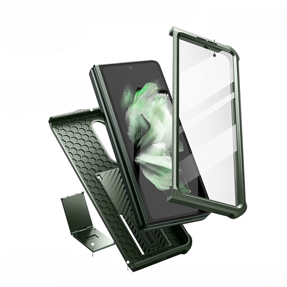 Husă blindată pentru Samsung Galaxy Z Fold 3 5G, Dexnor Full Body, verde