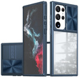 Huse pentru Samsung Galaxy S22 Ultra, Slide Camera, albastru