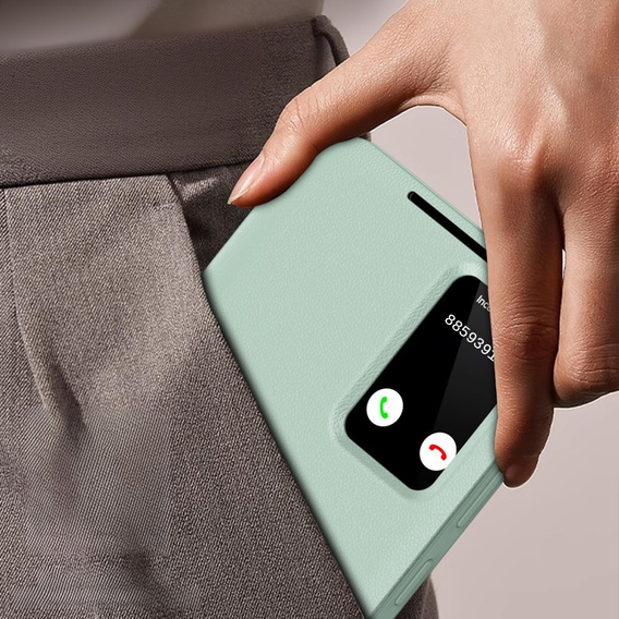Husă cu clapetă pentru Samsung Galaxy S23, Smart View Wallet, verde