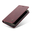 Husa CASEME pentru Samsung Galaxy S7, Leather Wallet Case, maroon