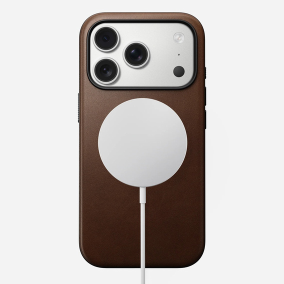 Husă Nomad pentru iPhone 17 Pro, husă modernă din piele, maro