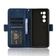 Cu clapetă pentru Oppo Reno 12 Pro, Card Slot, albastru închis