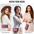 Husă CASEME pentru Samsung Galaxy S25 FE, RFID Leather Wallet, cu curea de umăr, roșu