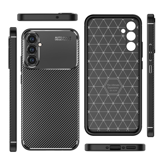 Manșon din silicon pentru Samsung Galaxy A17 5G, cu protecție pentru cameră, negru
