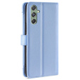 Cu clapetă pentru Samsung Galaxy M34, Wallet Zipper Pocket, albastru