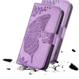 Carcasă Flap pentru Oppo Reno 14F, portofel, Butterfly, violet