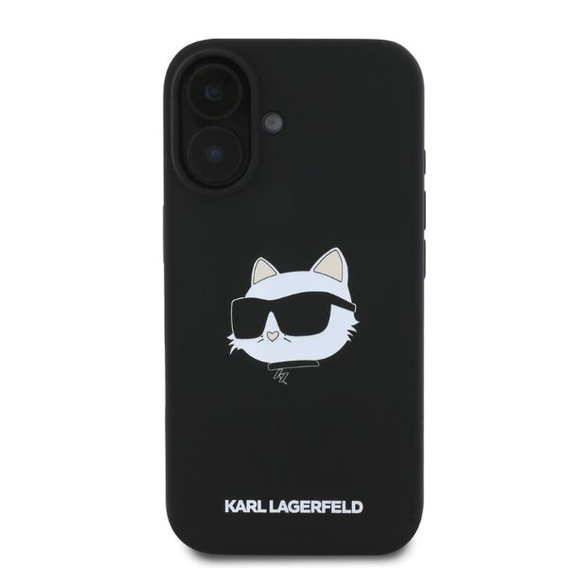 Husă din silicon cu imprimeu Choupette Karl Lagerfeld pentru iPhone 16