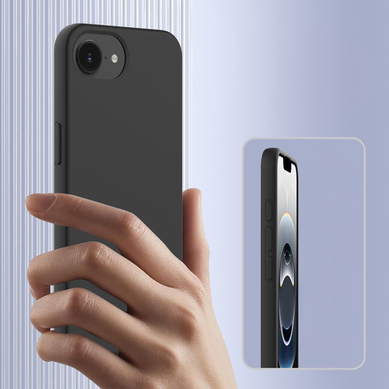 Huse pentru iPhone 16e, Silicone MagSafe, negru