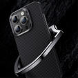 Carcasa BENKS Kevlar pentru iPhone 15 Pro, Carbon Fiber, negru