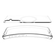 Carcasă MagSafe Spigen pentru Samsung Galaxy S25+ Plus, Ultra Hybrid, transparent / alb + 9H Tempered Glass