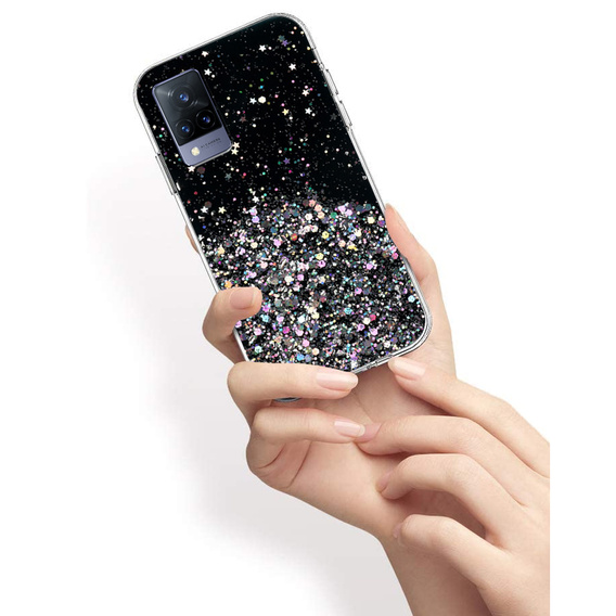 Huse pentru Vivo V21 5G, Glittery, negru