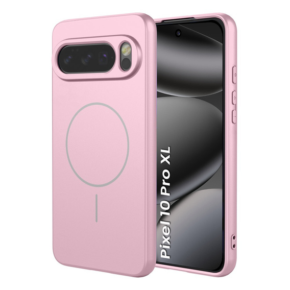 Manșon din silicon pentru Google Pixel 10 Pro XL, pentru MagSafe, roz