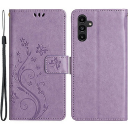 Cu clapetă pentru Samsung Galaxy S23 FE, Butterfly, violet