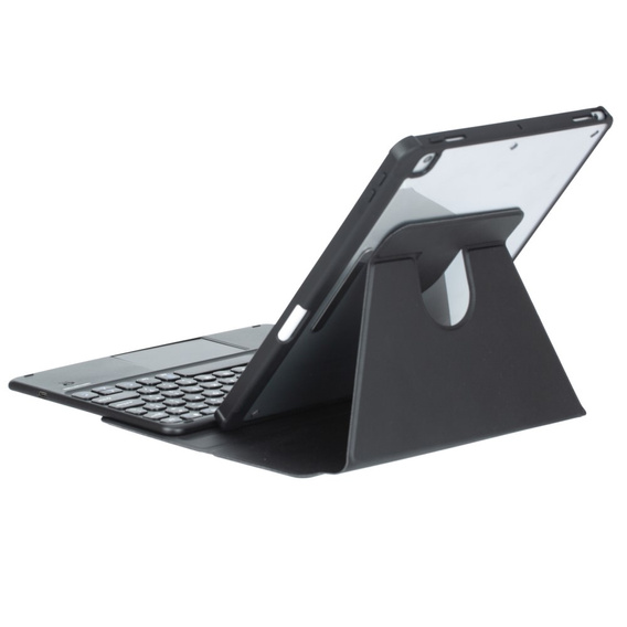 Husă pentru tastatură pentru iPad 11" 2025 A16 (11 gen.) / iPad 10.9" 2022 (10 gen.), Rotary 360° Leather, negru