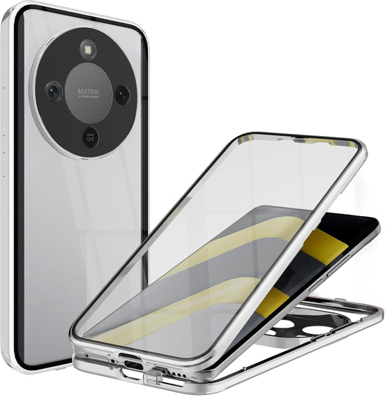 Husă magnetică dublă din sticlă pentru Honor Magic 8 Lite