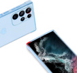Husă pentru Samsung Galaxy S24 Ultra, Electro heart, albastru + Sticlă ceramică Full Glue