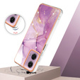 Carcasă de protecție pentru Motorola Moto G24 / G24 Power / G04, Marble Slim Case, violet