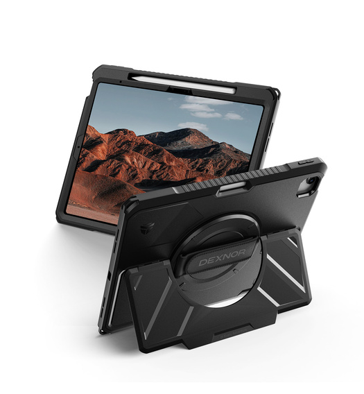 Husă Dexnor 360° cu curea și suport pentru stylus pentru iPad Air 13" 2025/2024 (generația a 7-a/a 6-a)