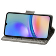 Cu clapetă pentru Samsung Galaxy A05s, Butterfly, gri