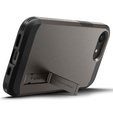 Carcasa Spigen pentru iPhone 16E, Tough Armor Mag MagSafe, gri + 9H Tempered Glass