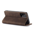 Husa CASEME pentru Samsung Galaxy A53 5G, Leather Wallet Case, cafea