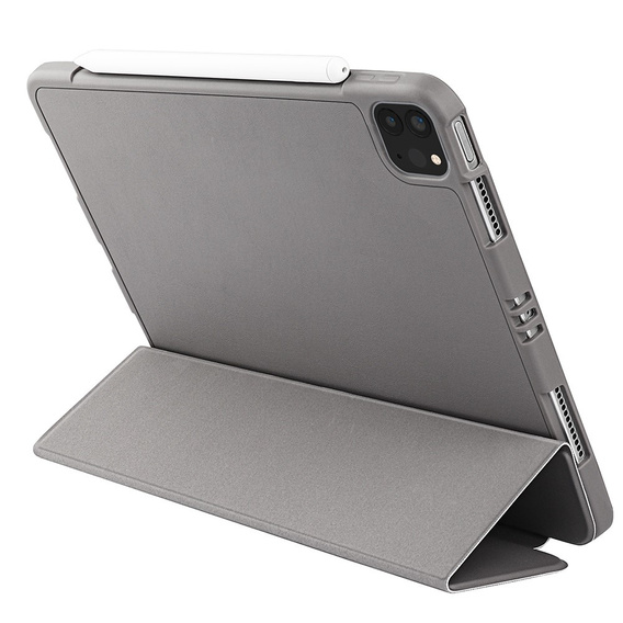Husă pentru iPad Pro 11 2021/2022, Smartcase cu spațiu pentru stylus, gri