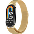 Brățară milaneză cu brățară cu carcasă pentru Xiaomi Smart Band 10 / 9 / 8, de aur