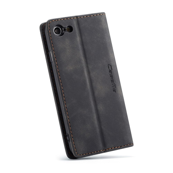 Husa CASEME pentru iPhone 7/8/SE 2020/SE 2022, Leather Wallet Case, negru