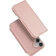 Husă Dux Ducis pentru iPhone 17, Skin Pro, cu clapetă, cu slot pentru carduri, roz