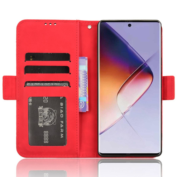 Cu clapetă pentru Infinix Note 40 Pro, Card Slot, roșu