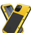 Love Mei Huse pentru iPhone 11, armored with glass, galben / negru