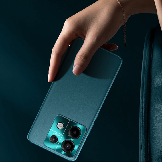 Husă din piele pentru Xiaomi Redmi Note 13 Pro+, leather hybrid, verde