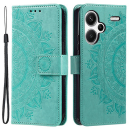 Cu clapetă pentru Xiaomi Redmi Note 13 Pro+, Mandala, verde