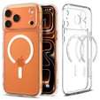 Carcasă Spigen Ultra Hybrid MagSafe pentru iPhone 17 Pro, transparentă / albă