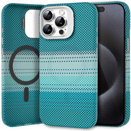 Carcasă pentru iPhone 15 Pro Max, cadru Kickstand, pentru MagSafe, Moon Green