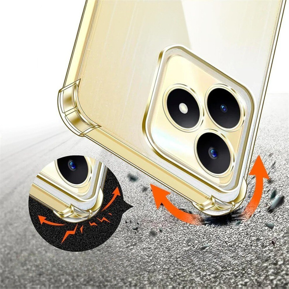 Huse pentru Realme Note 50, Dropproof, transparentă